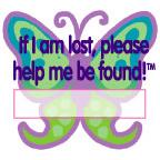 Child Safety Butterfly Temporary Tattoos