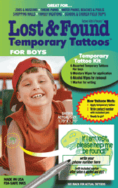 Child Safety Lost & Found Temporary Tattoos (boy)