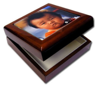 Photo Keepsake Box - Pecan