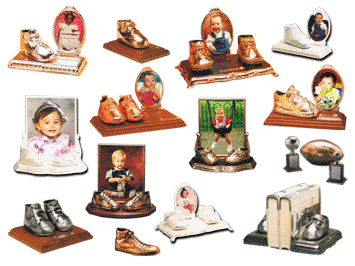 Baby Shoe Bronzing Samples